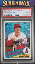 2020 Topps Silver Pack 1985 Chrome Promo Shohei Ohtani #2 Dodgers / Angels PSA 8