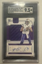 2024 NT Michael Penix Jr. Rookie Silhouettes RC Blue Auto #43/75 SGC 9.5