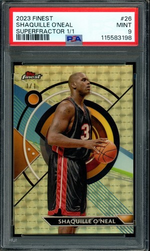 2023 Topps Finest #26 Shaquille O'neal Superfractor 1/1 PSA 9