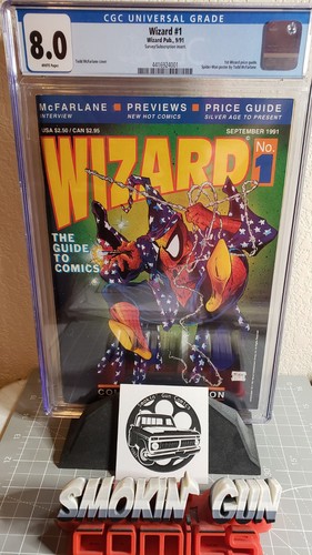 Wizard #1 1991 CGC NM 8.0 Todd McFarlane SpiderMan Cover Price Guide 90s 🔑 