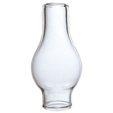 Lámpara Chimenea Vidrio Transparente, Globo Huracán 3/4" Diámetro Base x 2 1/2" H
