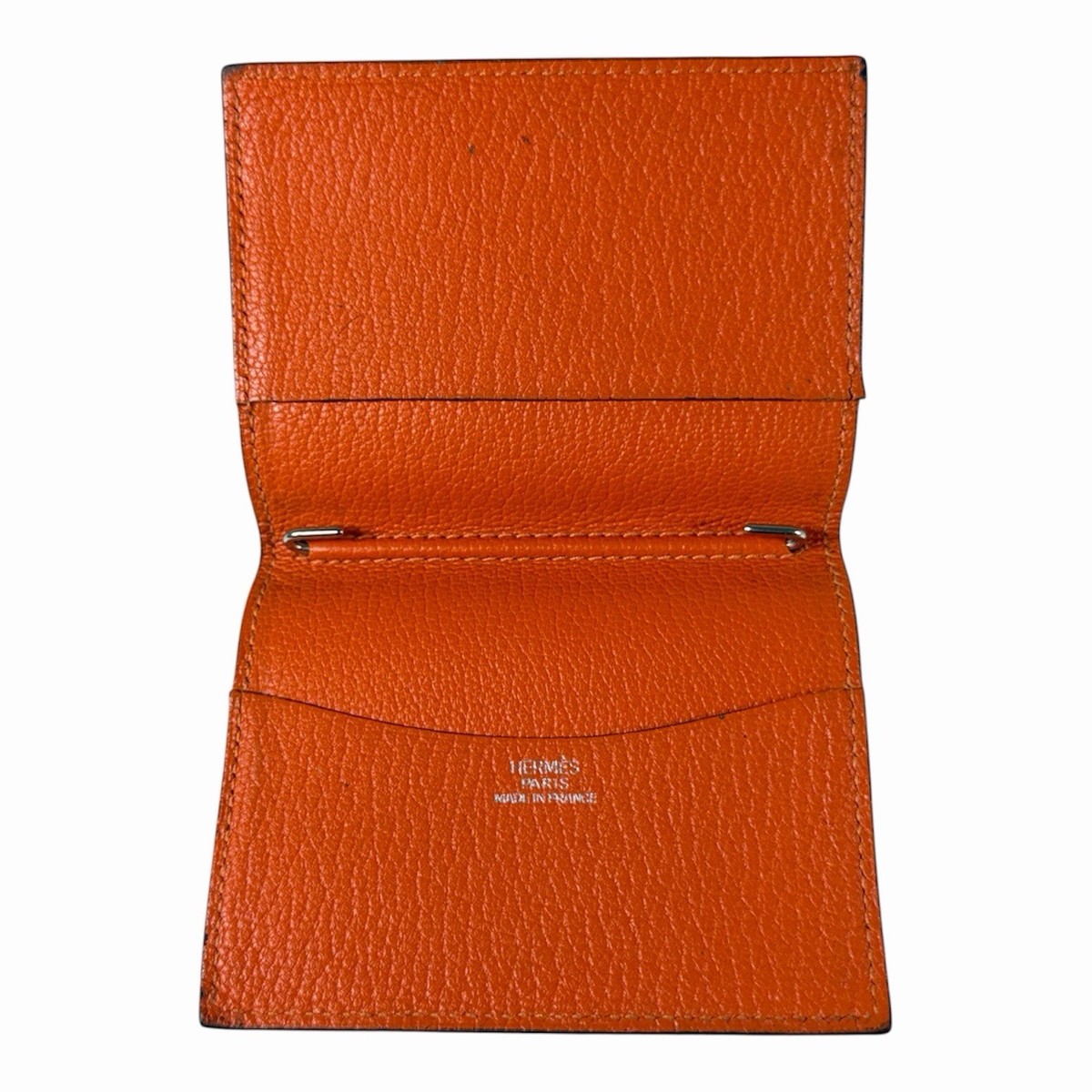 HERMES Orange Leather Small Agenda Planner Cover - Made in France