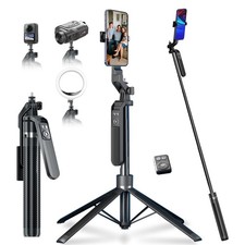 70 Phone Tripod Stand Extendable Selfie Stick Wireless Remote for Video Recordin