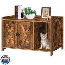 MAHANCRIS Cat Litter Box Enclosure, Hidden Litter Box Furniture w