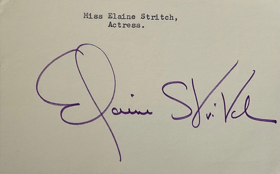 ELAINE STRITCH ( ( Two’s Company) Genuine Handsigned Signature on Postcard. - Image 2 of 3
