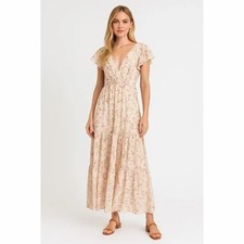 Vera Wang x White Blush Floral Maxi Gown Size 8