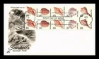 US COVER SEASHELLS BOOKLET PANE FIRST DAY ISSUE ARTCRAFT CACHET