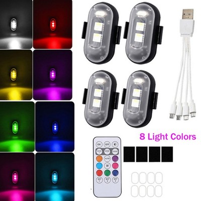 Auto Fahrrad Motorrad Flash Lampen RGB LED Strobe Licht drahtlose Fernbedienung