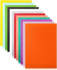 12 Colorful Heat Shrink Plastic Film Sheets, Shrink Art Paper Craft