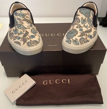 GUCCI SNEAKERS SLIP-ON AUTENTICHE RARE LIMITED VINTAGE CANVAS STAMPA 'PAISLEY' US 9,5!