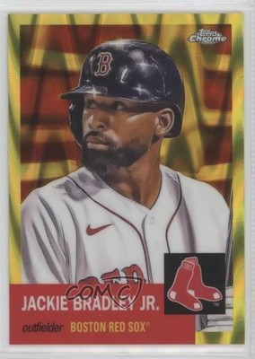 2022 Chrome Platinum Anniversary Yellow RayWave Refractor Jackie Bradley Jr n0c