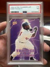 1996 Fleer Ultra Thunderclap Kirby Puckett #16 Minnesota Twins HOF PSA 7 Low Pop