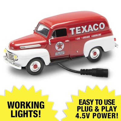 #ad #ad MENARDS LIGHTED TEXACO 1948 FORD PANEL VAN TRUCK 1 48 O SCALE O GAUGE VEHICLE $21.85
