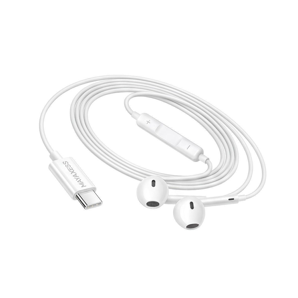 Écouteurs pour Xiaomi 15 filaires USB-C micro casque blanc intra