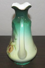 Purple Violets Yellow Lily / Iris Porcelain Bud Vase Hand Painted Austrian 5.75" — photo 2