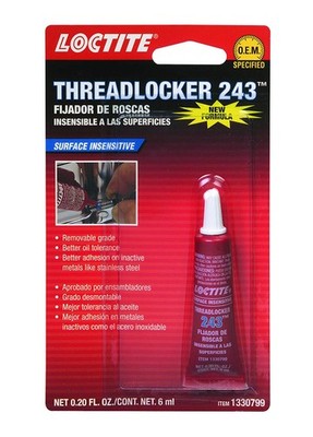 Loctite 1330799 243 Blue Oil Resistant Threadlocker Tube, 6-milliliter