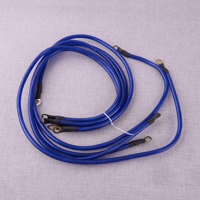 Vehicle 5-Point Car Grounding Wire Ground Cable Universal System Kit Blue bz