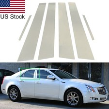 For 08-13 Cadillac Cts Sedan 6pcs Chrome Pillar Post Covers Door Window Trims