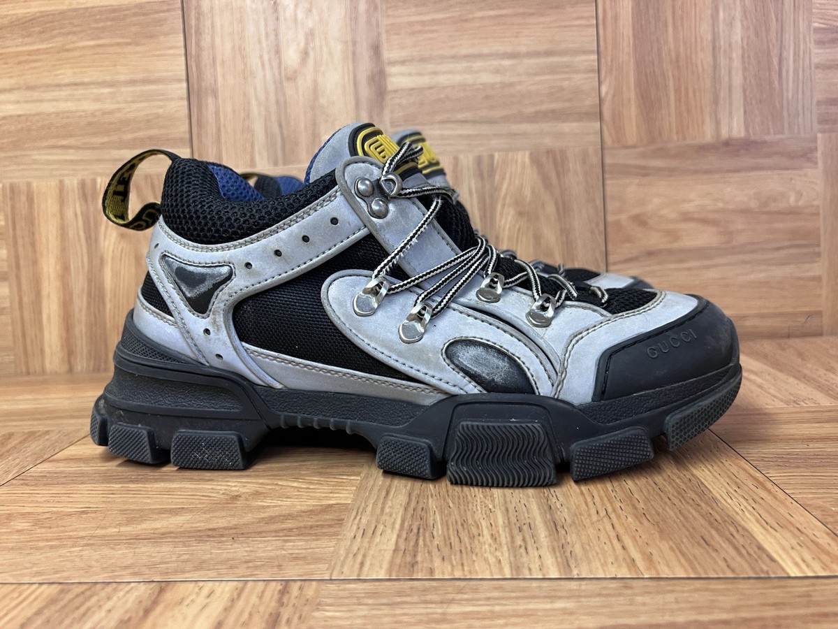 6.5G - Gucci Flashtrek SEGA Reflective Mens Black Silver Mesh