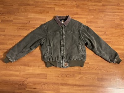 Carhartt サンタフェジャケット L J14 lovライトオリーブ mos Carhartt Vintage Olive Green Moss Santa Fe Punk Grunge Jacket Size