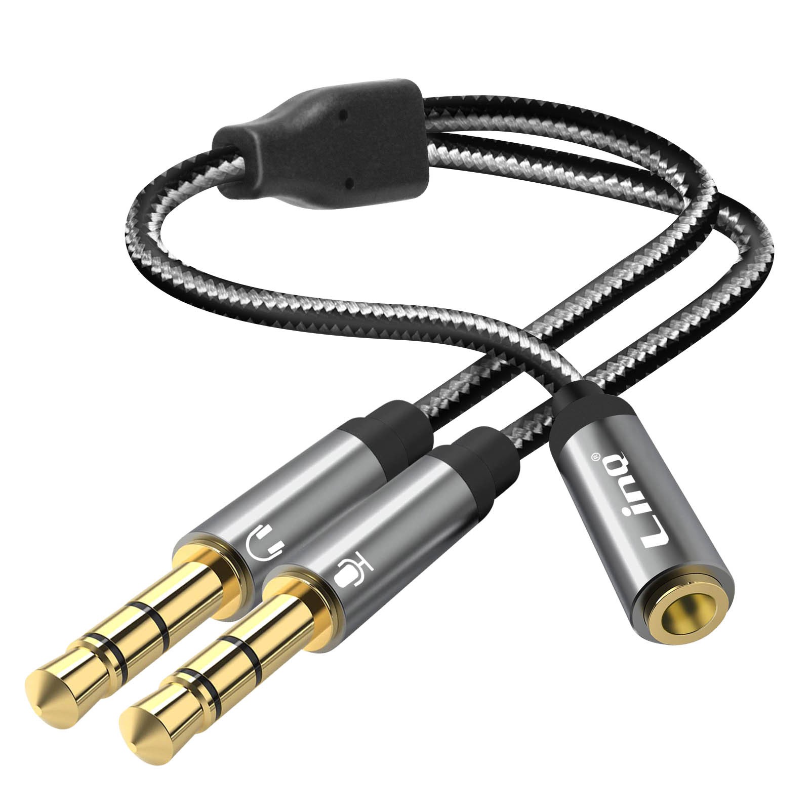 Adaptateur audio Jack 3.5mm femelle LinQ pour brancher deux casques sur PC