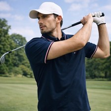 Tommy Hilfiger 100  Cotton Wicking Polo Shirt Red, White, Navy Blue Men  s M/L