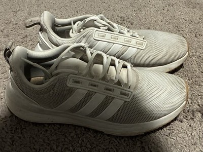 adidas Men s White Low Top Lace-Up Athletic Sneaker w/ Rubber Outsole 9.5