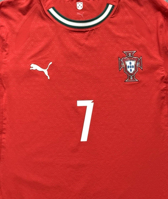 2025 Portugal Authentic Home Jersey #7 Ronaldo Large Puma Player