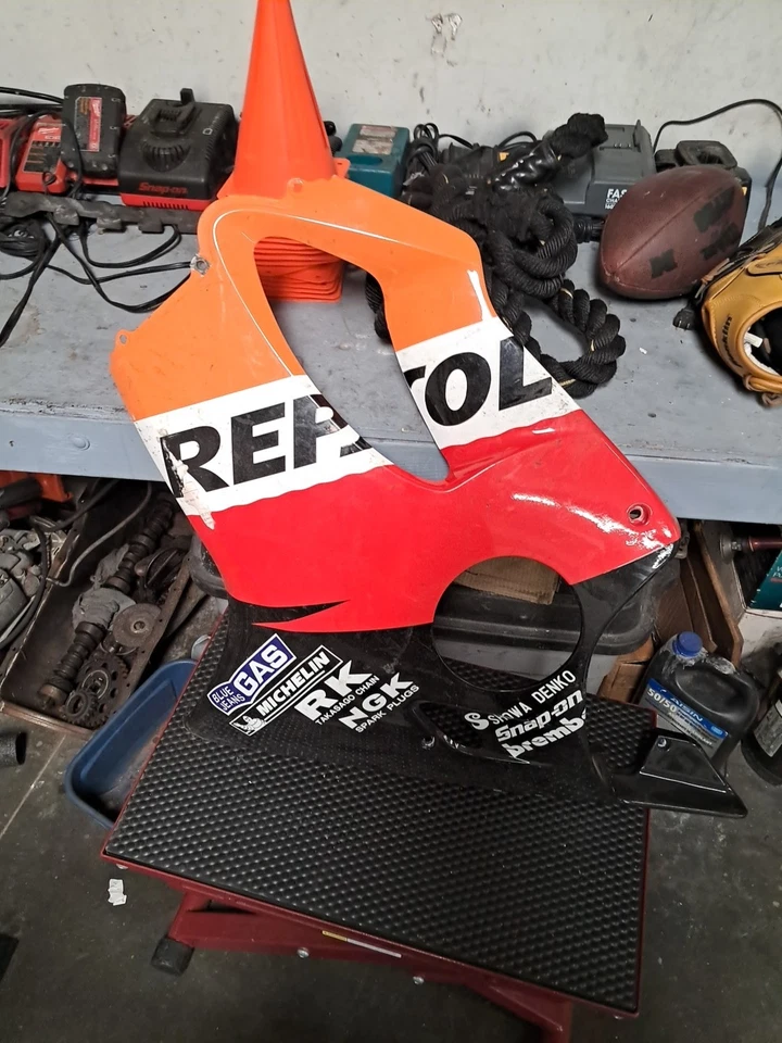 Juego de carenados laterales Honda Cbr600f4i 2001-2003 par de plásticos medios OEM  Foto 2 de 4