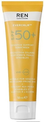 REN Clean Skincare Evercalm Sensitive Support Sunscreen SPF50+ 50ml UVP 36£