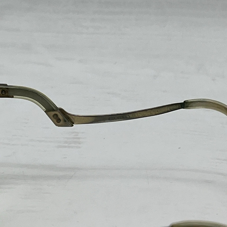 Gafas de lectura transparentes Geoffrey Beene vintage 135 marcos ovalados amarillas para mujer’s Foto 4 de 4