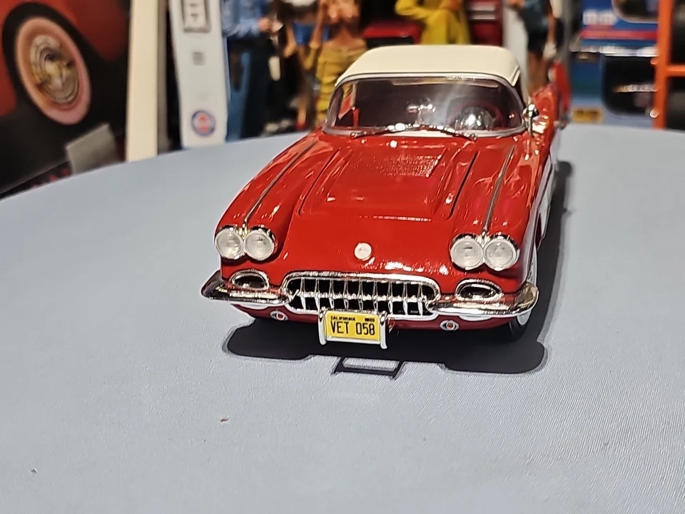VINTAGE Classic Metal Works 1958 Corvette RED Convertible Limited Edition - Image 4 of 4