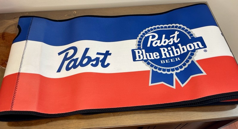 Pabst Blue Ribbon Beer Cooler Coozie Ice Chest Cover Koozie Neoprene 120-150 Qt