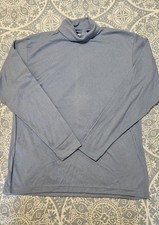 Vintage Bobbie Brooks Turtleneck Made In USA Womans Sz L Baby Blue Longsleeve