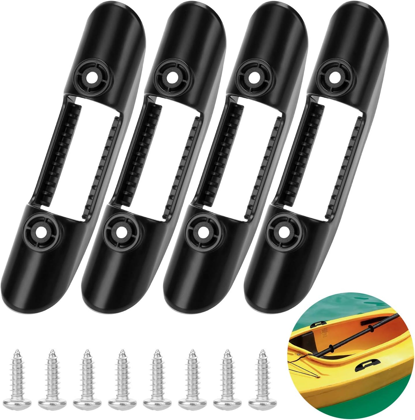 4 Pcs Universal Kayak Paddle Holder Clips for Fishing Nets