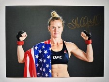 HOLLY HOLM SIGNED photo 8x6 original AUTOGRAPH RACC COA Boxing Champion UFC