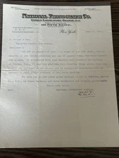 Rare! National Phonograph Co. Letter June, 1900 New York. Edison Laboratory 
