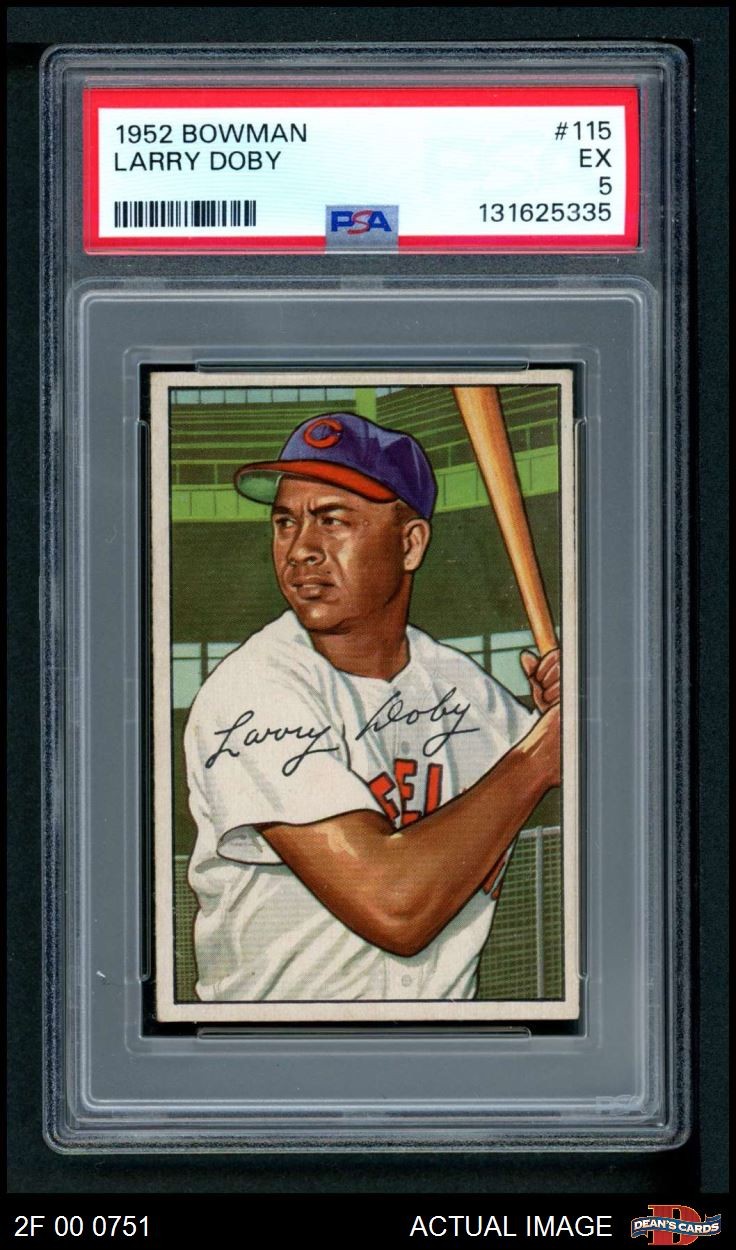 1952 Bowman #115 Larry Doby Indians HOF PSA 5 - EX