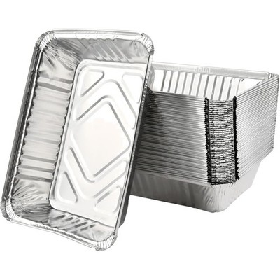 Aluschalen Grill 50 Stück 22x15x5,5cm Einweg Backofen Aluminiumfolie