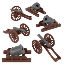 BMC Revolutionary War Cannon Mortar Brown Miniature Plastic Soldier Accessories