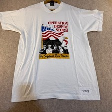 Vintage 1991 Operation Desert Storm T Shirt Screen Stars Best Made in USA Large