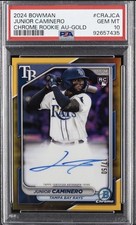 2024 Bowman Chrome Junior Caminero True Gold Refractor Rookie Auto #/50 PSA 10