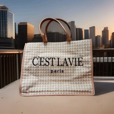  ECHTLEDERTASCHE  C'EST LA VIE  Paris Shopper  