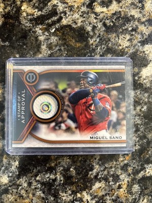 2021 Topps Tribute - Stamp of Approval Relics Miguel Sanó #SOA-MSA Orange /25...