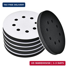Tpsuipa 6 Pack 5 Inch 8 Hole Foam Sanding Pads Soft Density Interface Pad H...