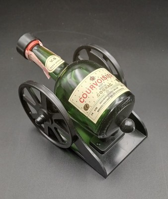 Vintage Courvoisier Cognac VS Brandy Of Napoleon Miniature Cannon Stand EMPTY 