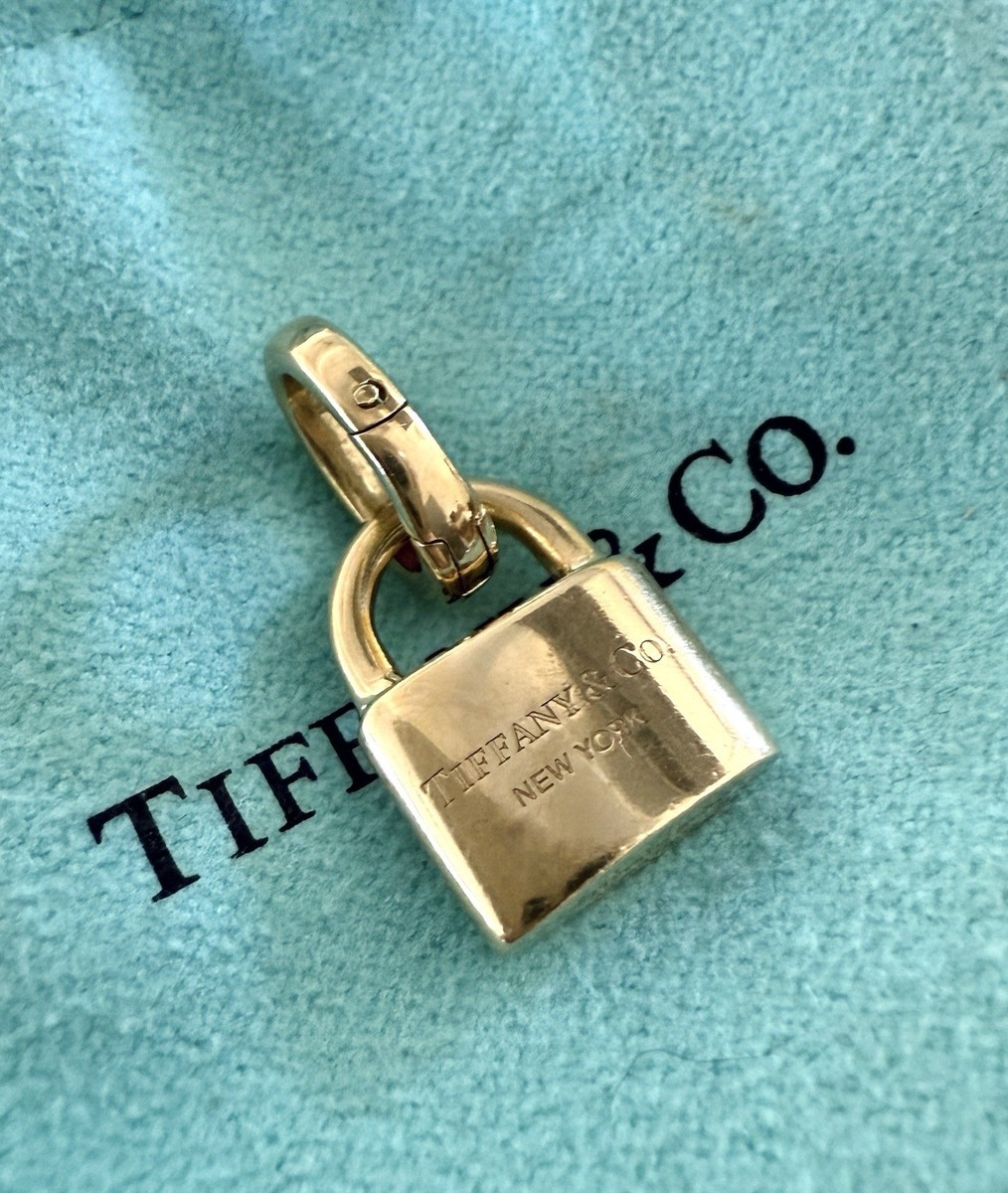 Tiffany & Co. 18k Yellow Gold Hardwear Padlock Lock Charm Pendant