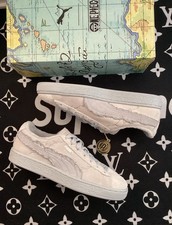 One Piece x PUMA Suede Gear 5 Feather Gray US Size 7 Youth Grade School GS