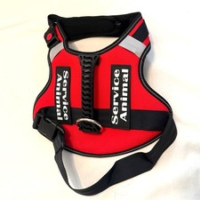 Service Support Dog Red Harness Vest MEDIUM Patch Official Service Animal
