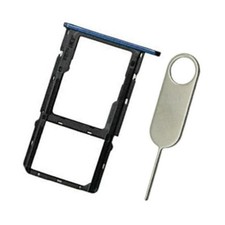 PHONSUN Single SIM Card SD Tray Replacement for Motorola Moto G7 Blue
